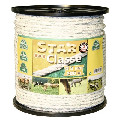Cord wire 200 m, 8 mm, white/green, head 4 x 0.30 Niro + 4 x 0.30 Ku euro