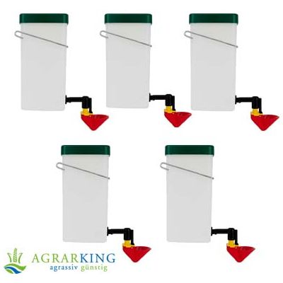 5 Pieces Pool drinker 1l for chickens and chicks