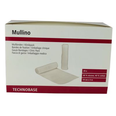 Mullbinde Mullino 10 cm, 4 m Klinikpackung 20 Stück