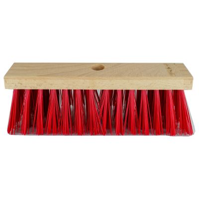 Street broom 28 cm, red, for Elaston flat wood
