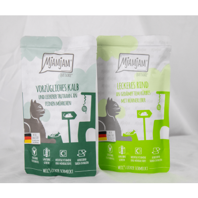 Tasting pack I "Veal &amp; Beef" - 2x 125g squeezies for cats to try out