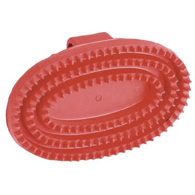 Rubber Striegel junior, oval, Red