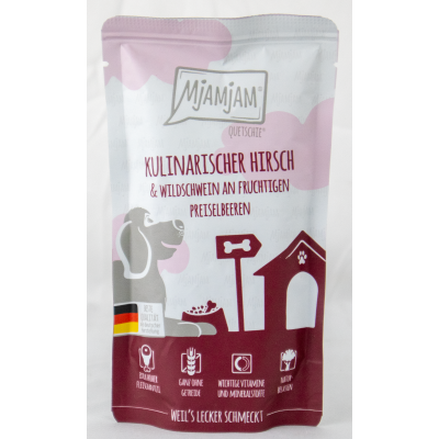 Deer &amp; Wild Boar" squeeze - 125g Deer with wild boar and cranberries