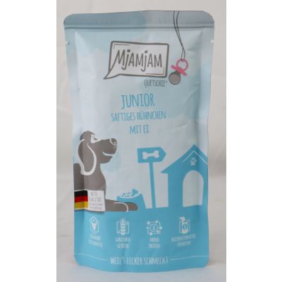 Quetschie dog "Junior" 125g - juicy chicken with egg
