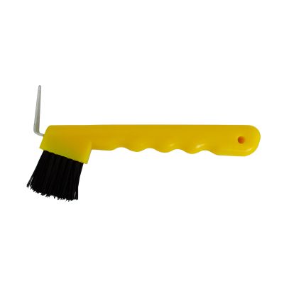 Hufkratzer mit Bürste - gelb