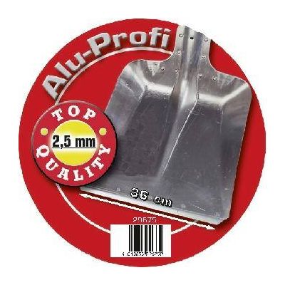 Alu shovel professional size 9 2, 5mm strong, 36 cm width, with steel edge