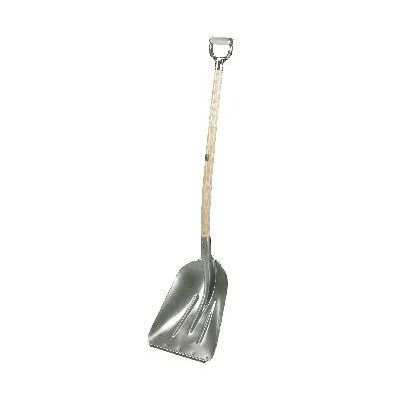 Grain scoop aluminum with steel rim and handle with D-grip