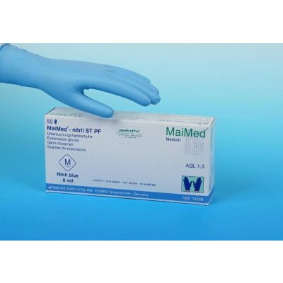 ST MaiMed nitrile PF Exam Gloves L blue