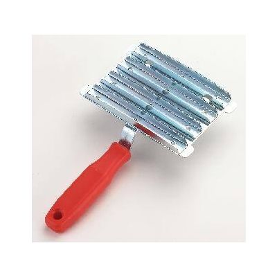 Metal Currycomb, bright zinc-plated