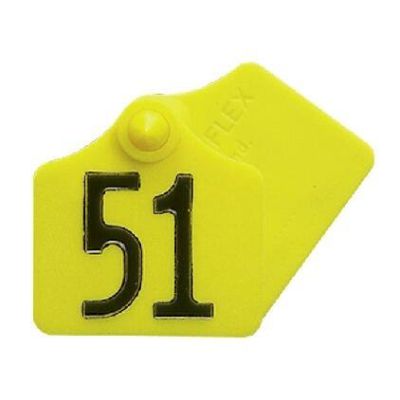 Primaflex ear tag size 1, shaped, yellow, red, green, blue, white (25 pieces per pack)