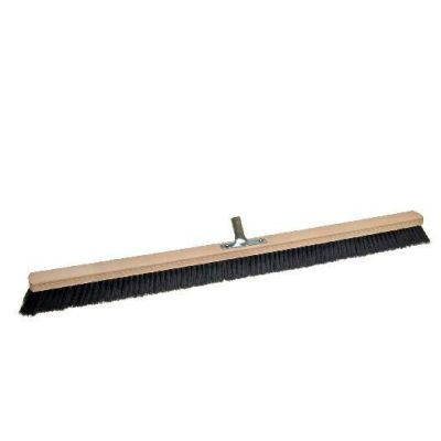 Room broom 100 cm, hair blend, with metal stick holder