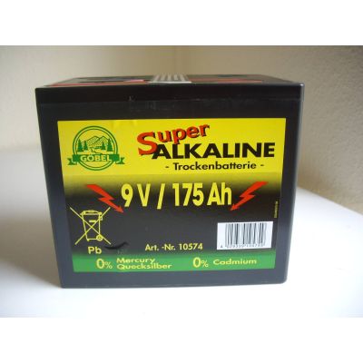Fence battery 9 volt 175 AH, alkaline