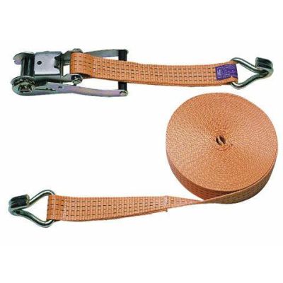Lashing strap 2 piece set, 1500 x 5 cm orange, 4000 kg