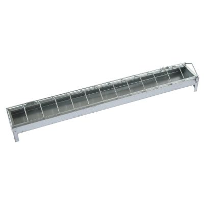 Hühner Futtertrog 75cm verzinkt Junghennentrog