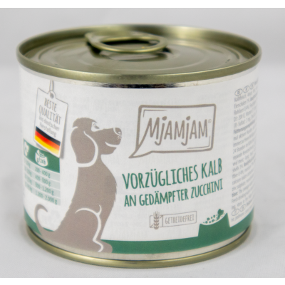 Dog food "Veal &amp; courgette" - 200g delicious veal with steamed courgette