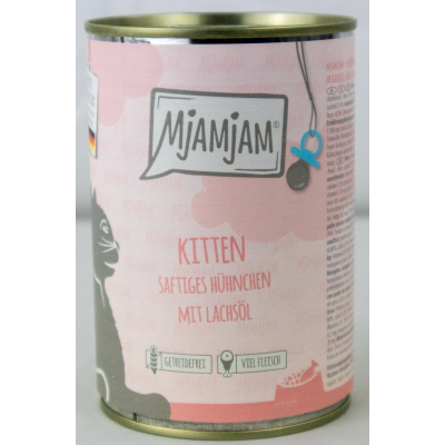 Cat food "Kitten" - 400g tinned food juicy chicken with high-quality salmon oil