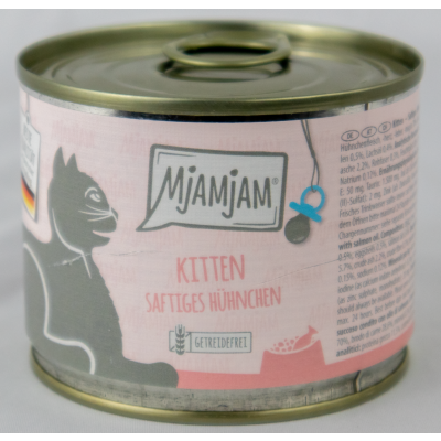Kitten" cat food - 200g tin of juicy chicken with salmon oil for kittens