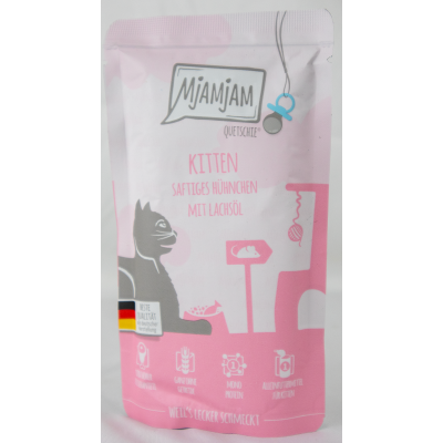 Quetschie "Kitten" 125g - juicy chicken with salmon oil