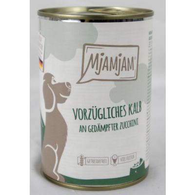 Dog food "Veal &amp; courgette" - 400g delicious veal with steamed courgette