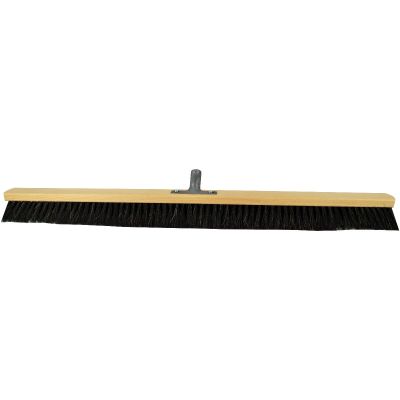 Room broom 100 cm, horsehair, with metal stick holder