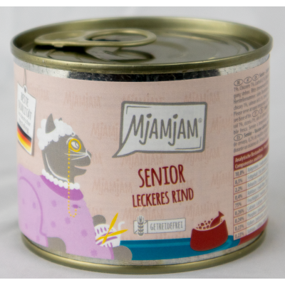 Senior" cat food - 200g delicious beef for older cats