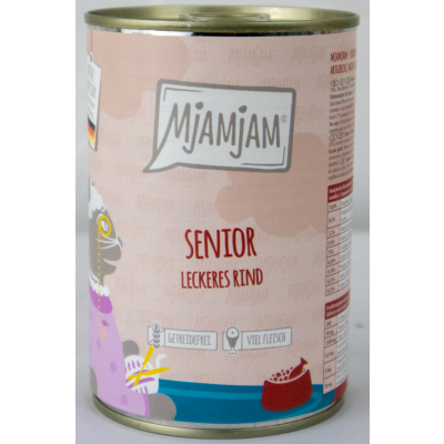 Senior" cat food - 400g delicious beef for older cats
