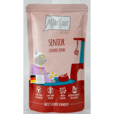 Quetschie "Senior" - 125g delicious beef for older cats