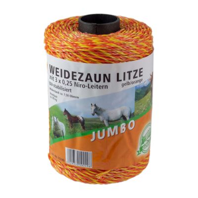 Weidezaunlitze Jumbo, 250 m Leiter 3 x 0,25 NiroJumbo, 250 m Leiter 3 x 0,25 Niro