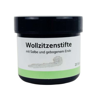 Wollzitzenstifte mit Salbe und gebogenem Ende - 20 Stück