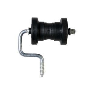 Corner pulley for pasture fence strips