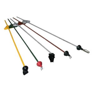 Pasture fence pole, oval with ring insulator 105 cm, 25 pieces per carton