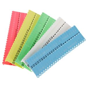 Ear tag Twintak, shaped, red, blue, yellow, green, white - 50 PCs / Pack