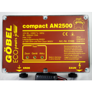 Compact to 2500, battery device, without a battery, for 12 volts and 230 volts in a single device