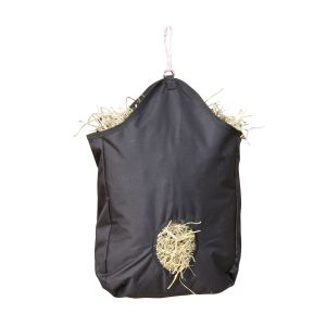 Hay bag black, 2 Aufhängeringe