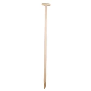 Spatenstiel 120cm mit T-Griff Esche Ersatzstiel aufstielfertig Holz Gerätstiel Holzstiel