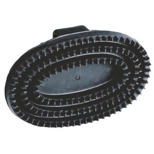 Rubber Striegel junior, oval, black
