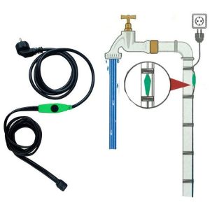 Frost protection heating cable 36 m with thermostat