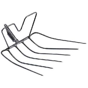 Silage fork with Victoria, 6 tines, 43 x 40 with spring duels