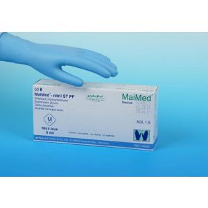 ST MaiMed nitrile PF Exam Gloves L blue