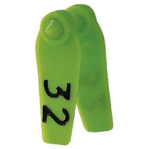 Primaflex ear tag size 0, shaped, yellow, red, green, blue, white (25 pieces per pack)