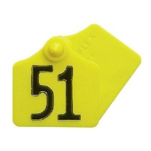Primaflex ear tag size 1, shaped, yellow, red, green, blue, white (25 pieces per pack)