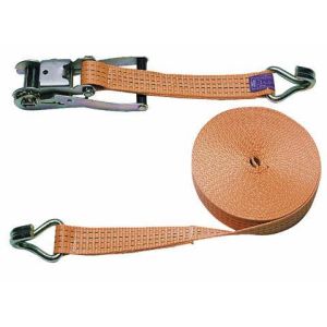 Lashing strap 2 piece set, 1500 x 5 cm orange, 4000 kg