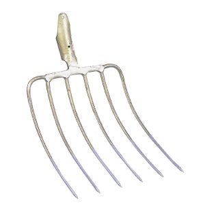 Silage fork 6 tines, 35 x 29, with spring duels