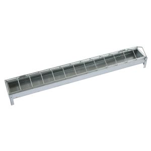 Pullets trough with feed barrier 100 cm in green - Easy care and stable! Original Stückerjürgen!