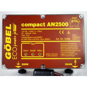 Compact to 2500, battery device, without a battery, for 12 volts and 230 volts in a single device