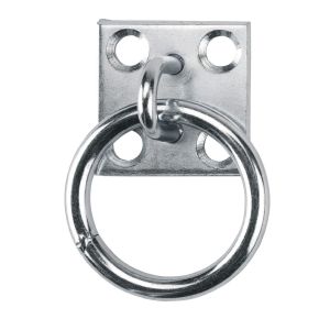 On binding ring on plate, zinc-plated