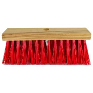 Street broom 32 cm, red, for Elaston flat wood