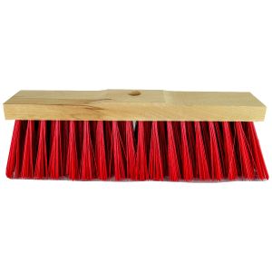 Street broom 40 cm, red, for Elaston saddle wood