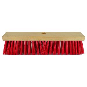 Street broom 40 cm, red, for Elaston flat wood