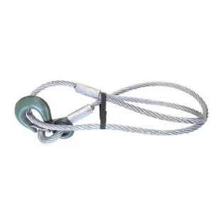 Wire rope with loop and hook, 1.50 m x 12 mm, 1250 kg